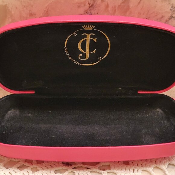 JUICY COUTURE EYEGLASSES JU 130 PINK LEOPARD FRAMES METAL VINTAGE Y2K WITH CASE - Picture 14 of 16